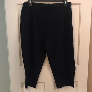 Liz Claiborne navy blue stretch cotton pants capri length 3X Petite